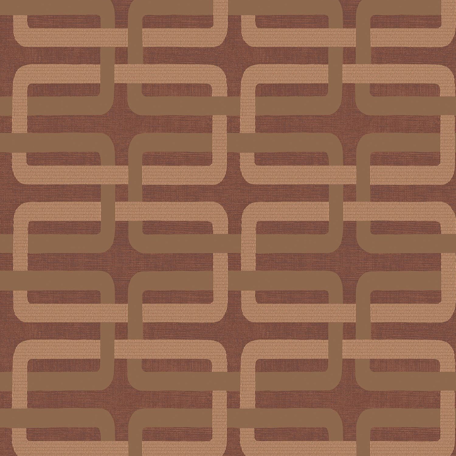 76933058 Matjara Terracotta/Cuivré Tressora Wallpaper by Casamance