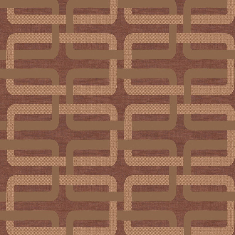 76933058 Matjara Terracotta/Cuivré Tressora Wallpaper by Casamance
