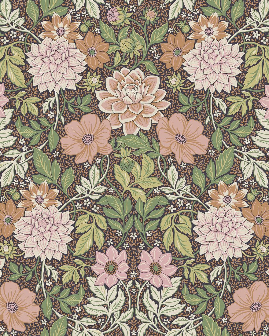 7693 Dahlia Garden Multicoloured Falsterbo III Wallpaper by Boråstapeter