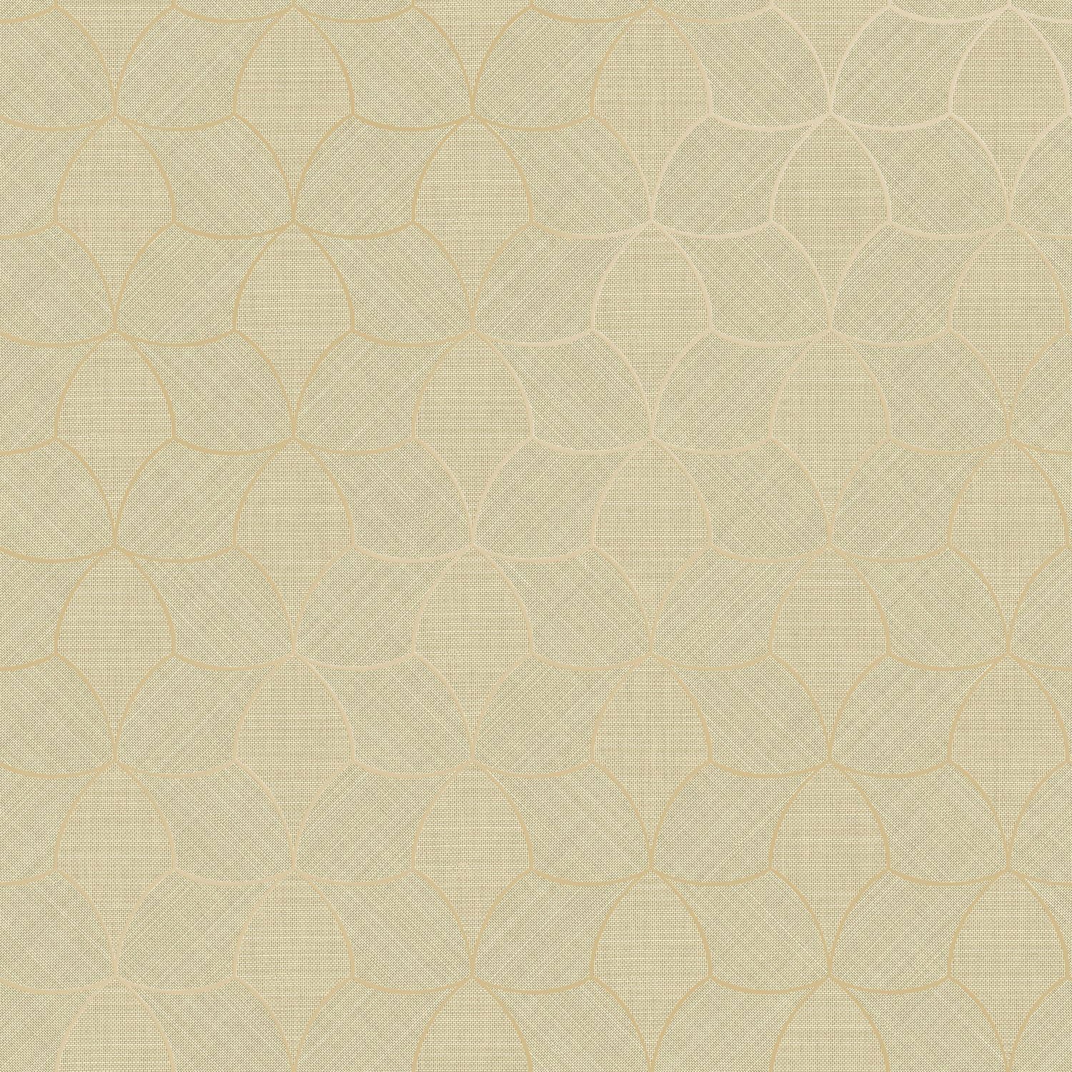 76943364 Tressana Amande/Doré Tressora Wallpaper by Casamance