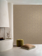 76943568 Tressana Sépia/Doré Tressora Wallpaper by Casamance