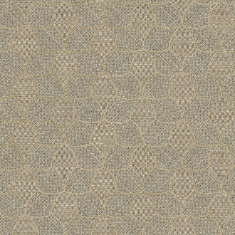 76943568 Tressana Sépia/Doré Tressora Wallpaper by Casamance