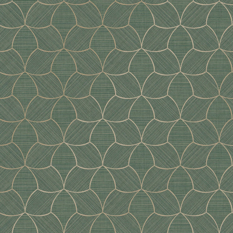 76943670 Tressana Céladon/Doré Tressora Wallpaper by Casamance