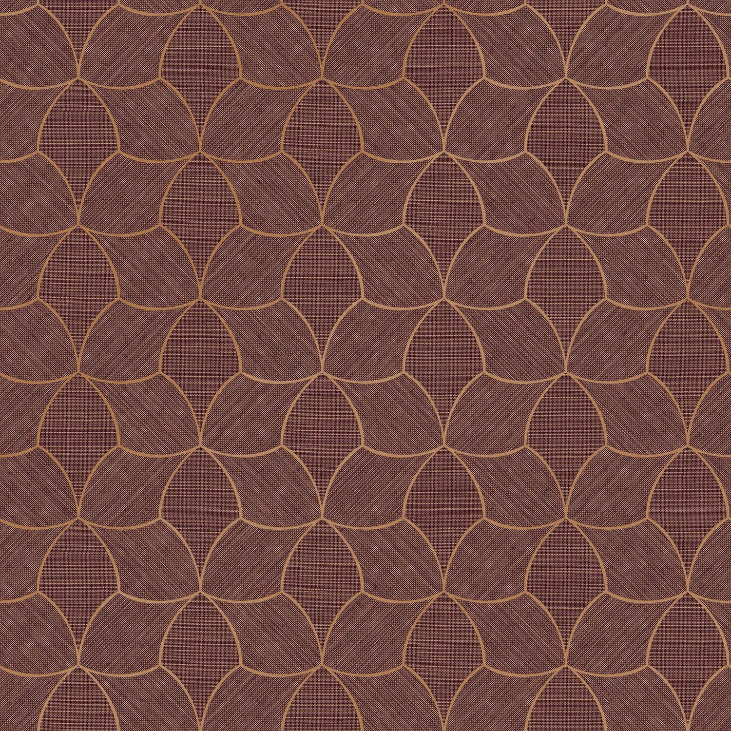 76943976 Tressana Pourpre/Cuivré Tressora Wallpaper by Casamance
