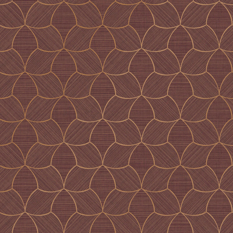 76943976 Tressana Pourpre/Cuivré Tressora Wallpaper by Casamance