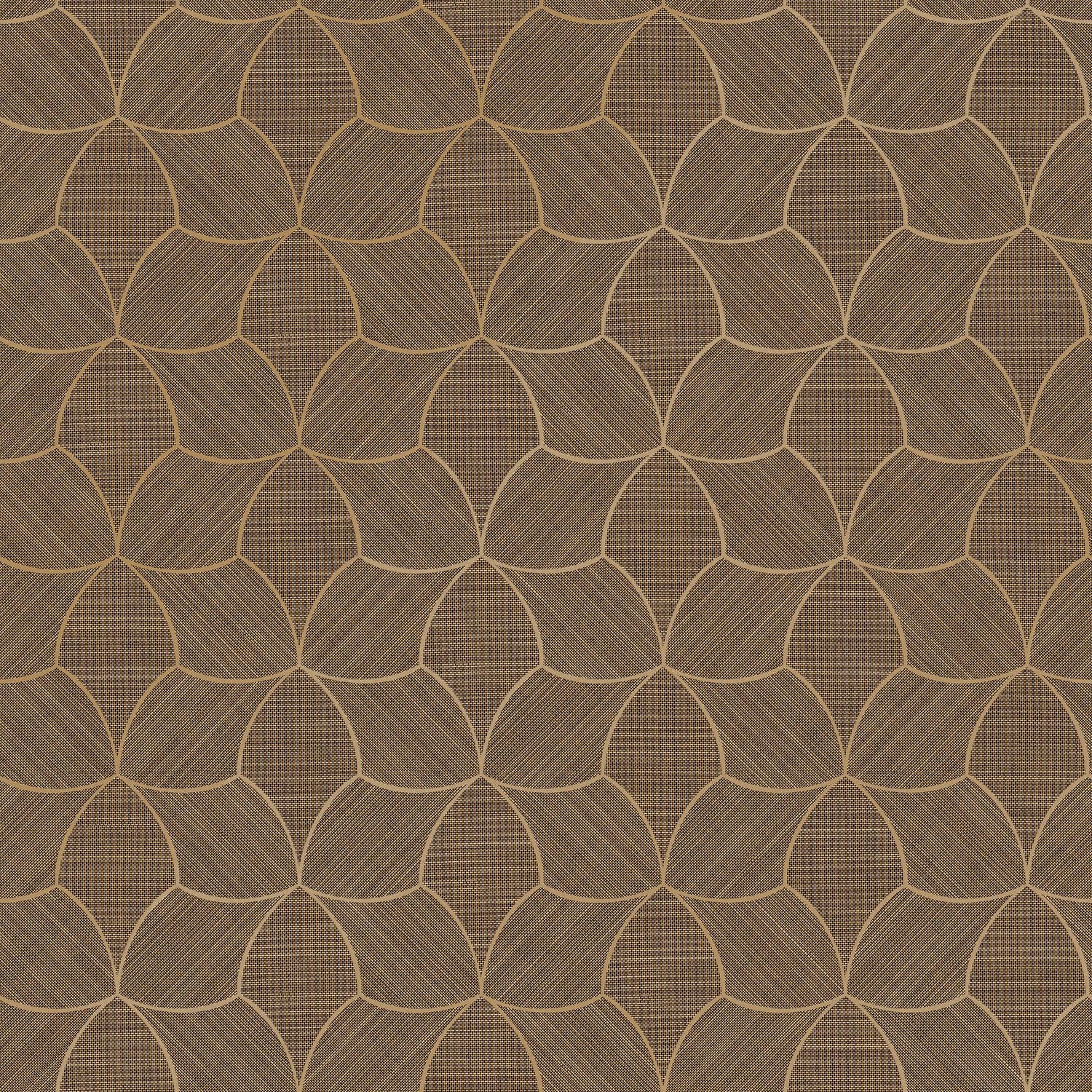 76944078 Tressana Ébène/Doré Tressora Wallpaper by Casamance