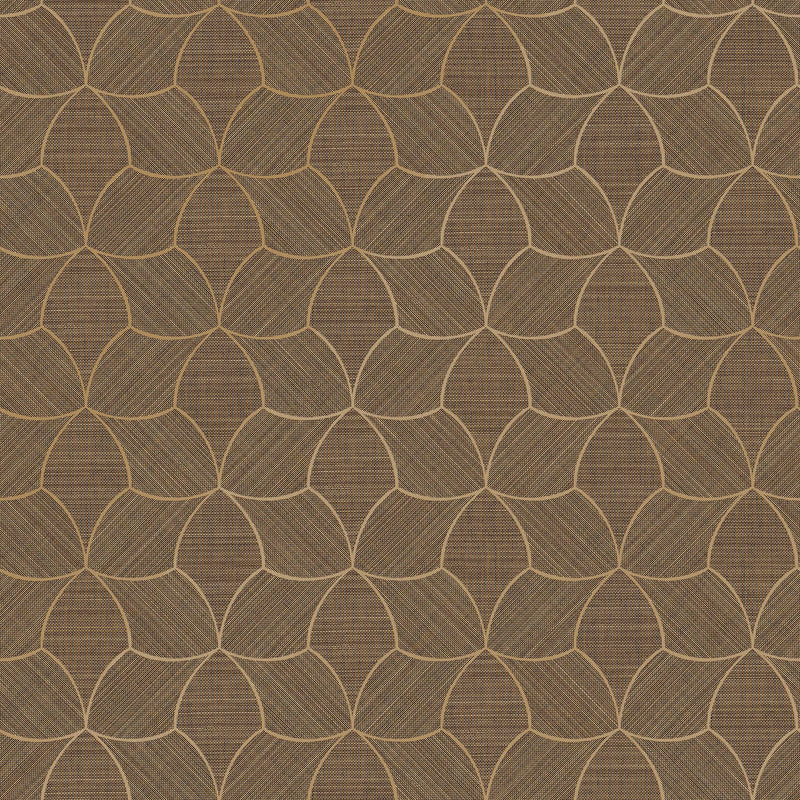 76944078 Tressana Ébène/Doré Tressora Wallpaper by Casamance