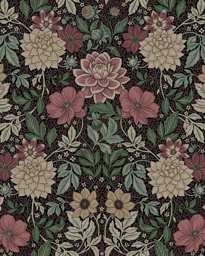 7694 Dahlia Garden Multicoloured Falsterbo III Wallpaper by Boråstapeter