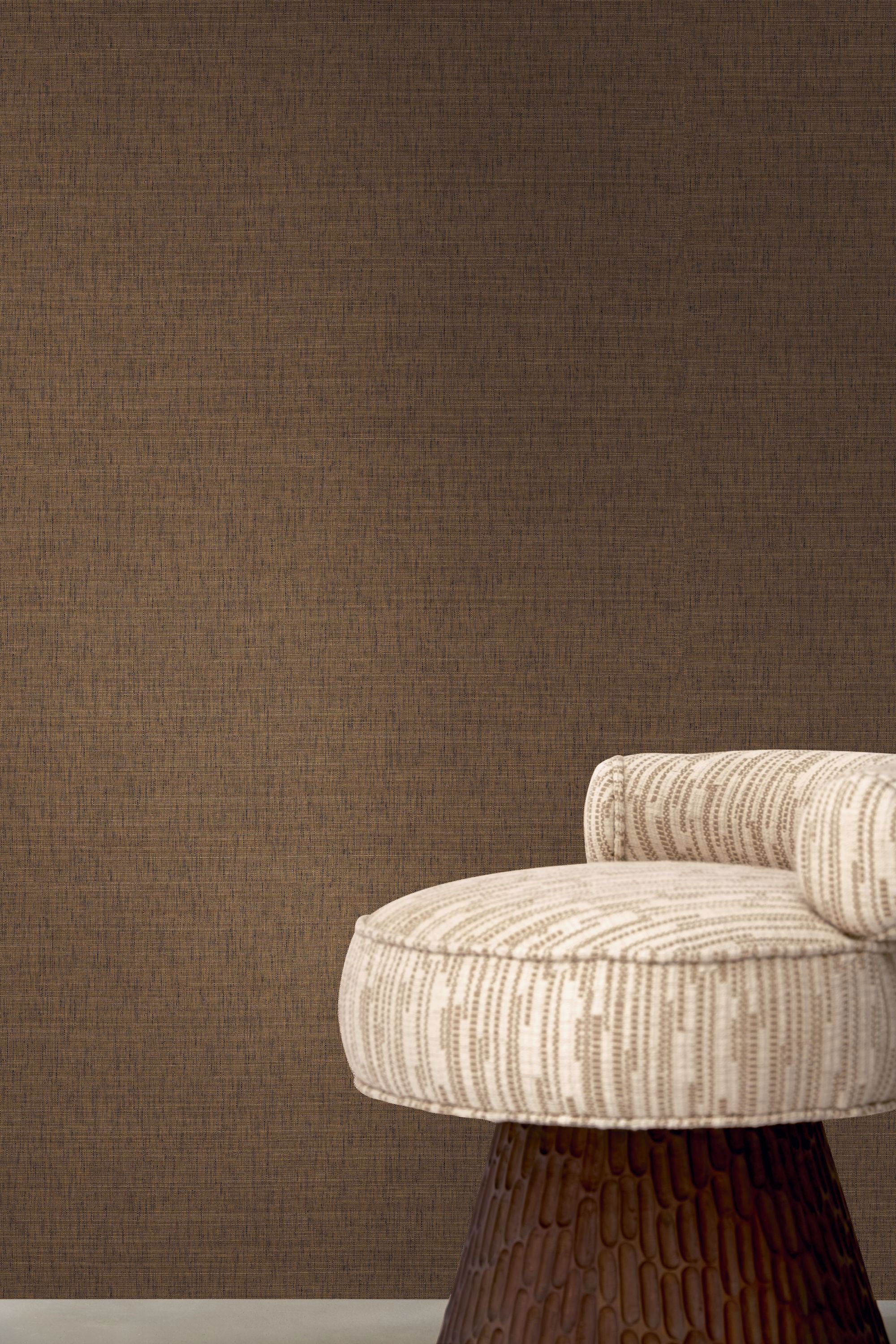 76954996 Fibra Ébène Tressora Wallpaper by Casamance