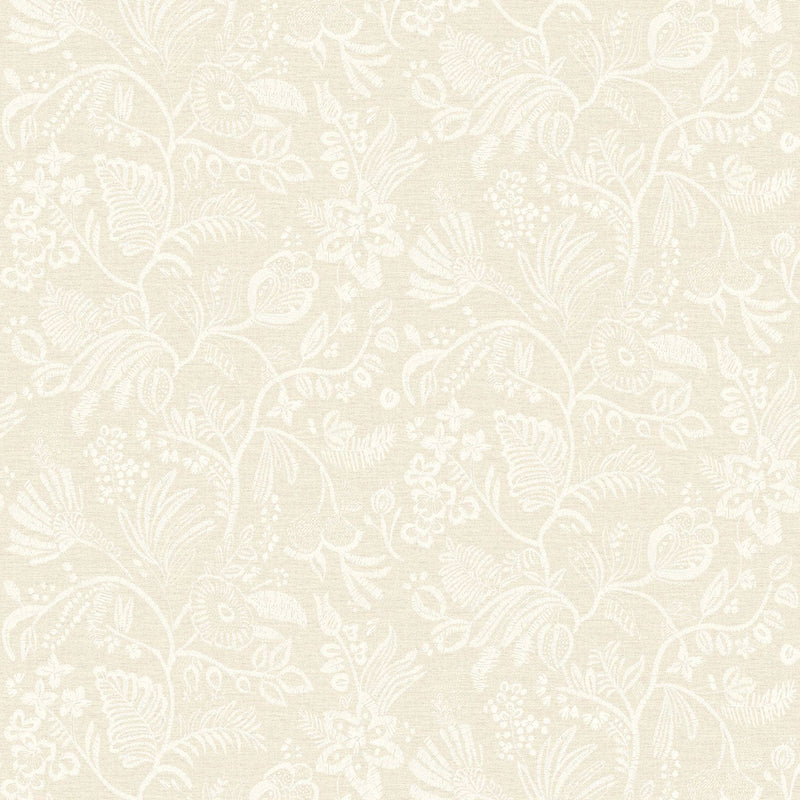 76960100 Pastel Ivoire Broderies Wallpaper by Casamance