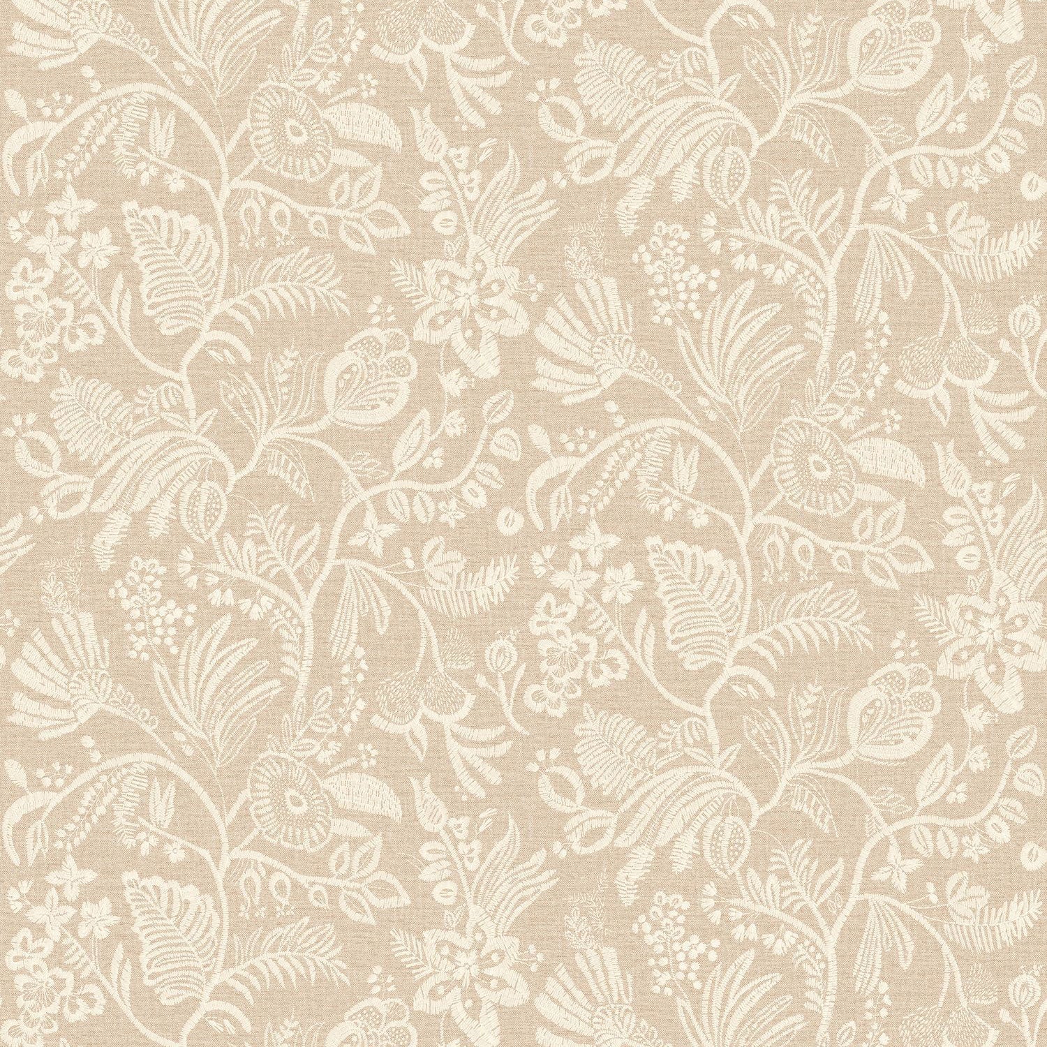 76960202 Pastel Sable Broderies Wallpaper by Casamance