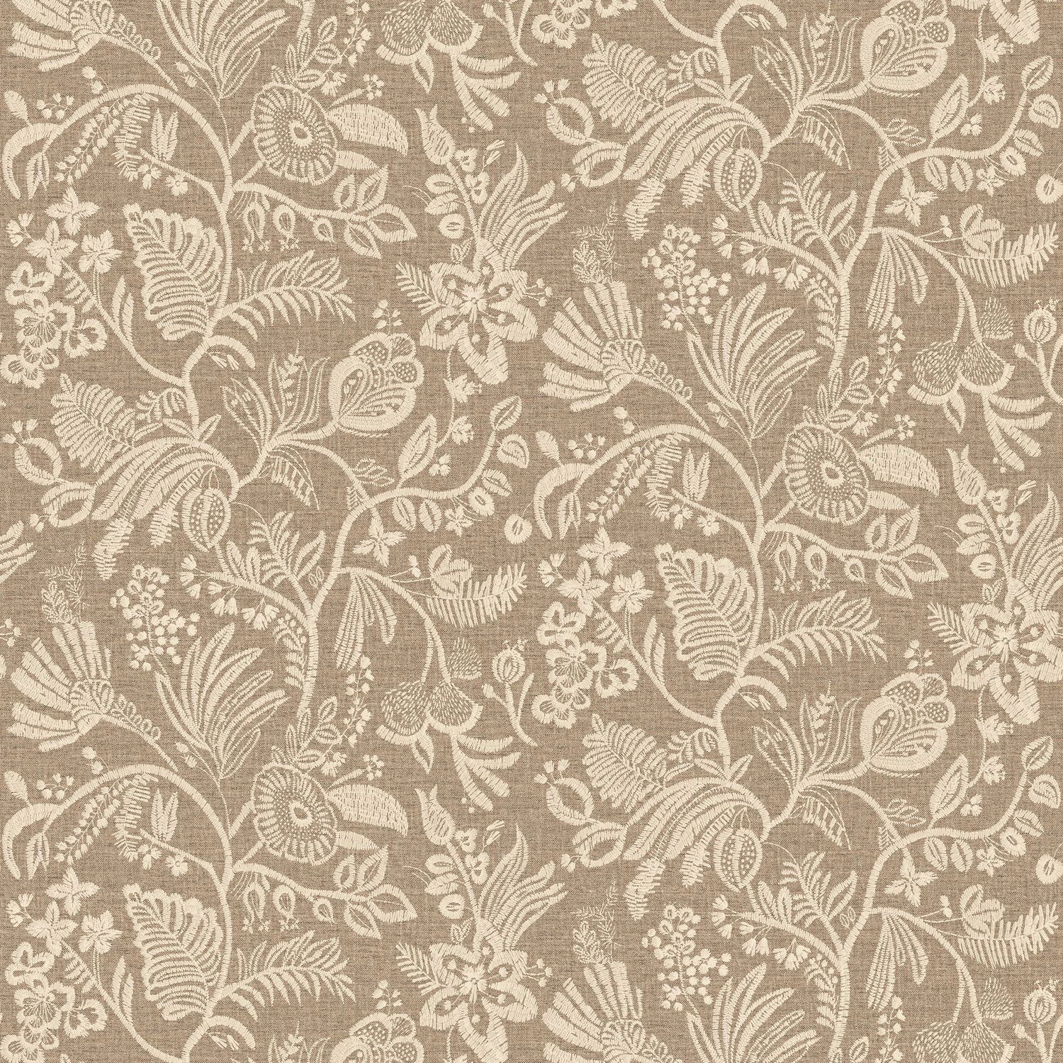 76960406 Pastel Tabac Broderies Wallpaper by Casamance