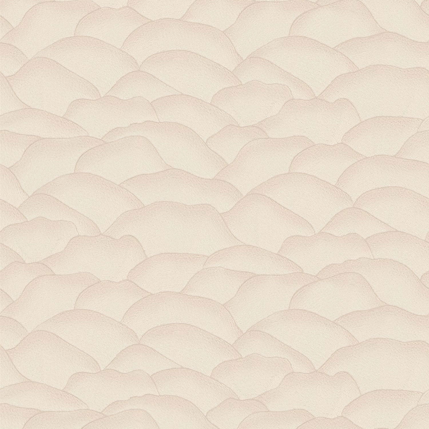 76971222 Ondula Ivoire Broderies Wallpaper by Casamance