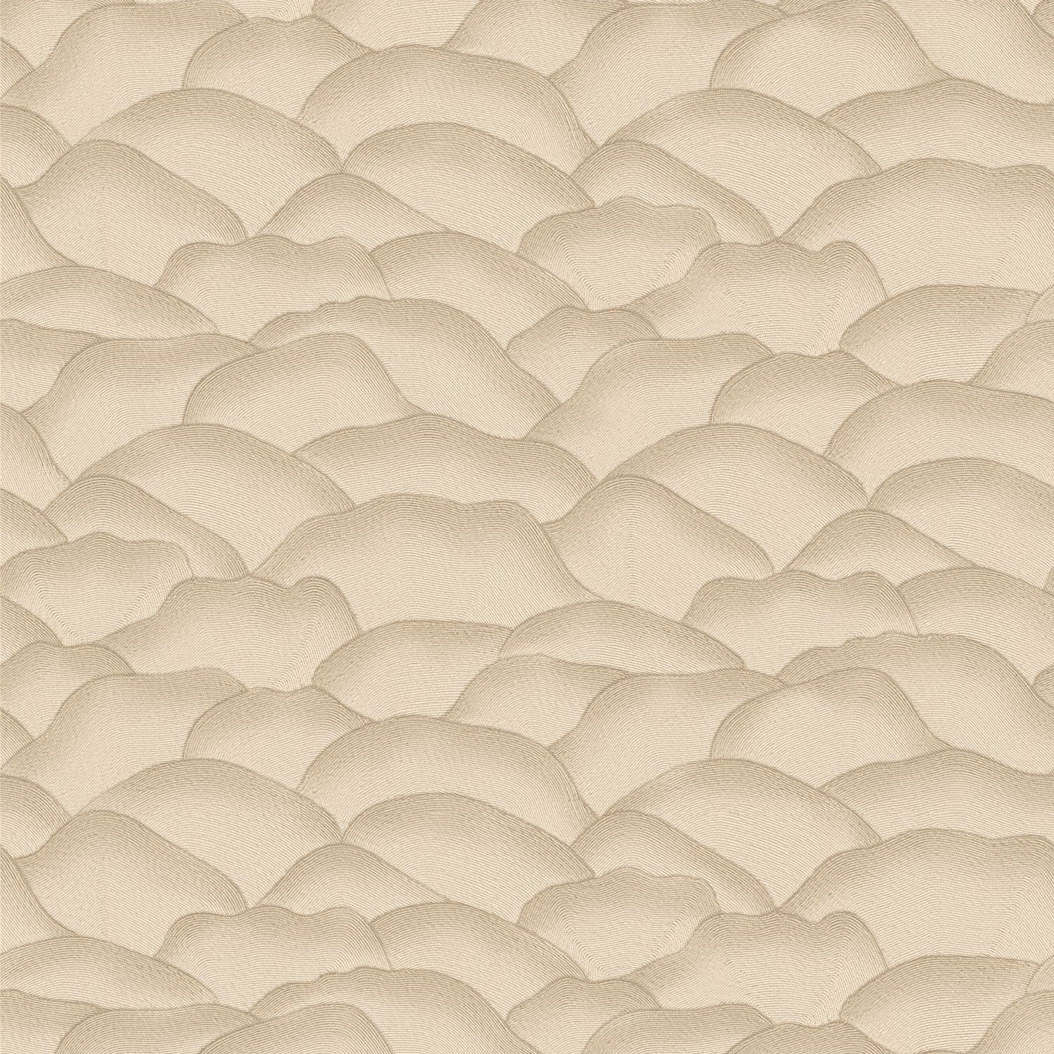 76971324 Ondula Sable Broderies Wallpaper by Casamance