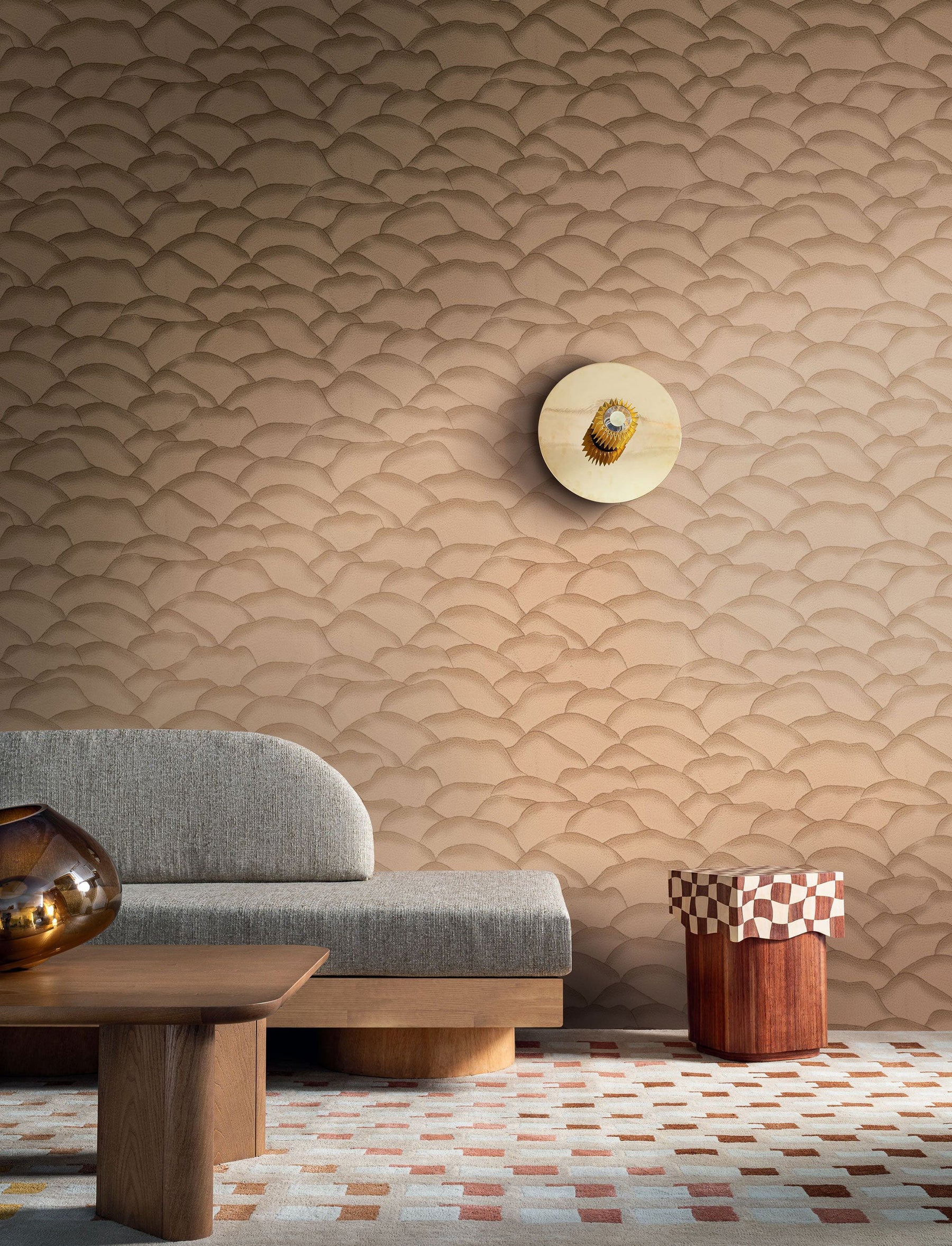 76971426 Ondula Mordoré Broderies Wallpaper by Casamance