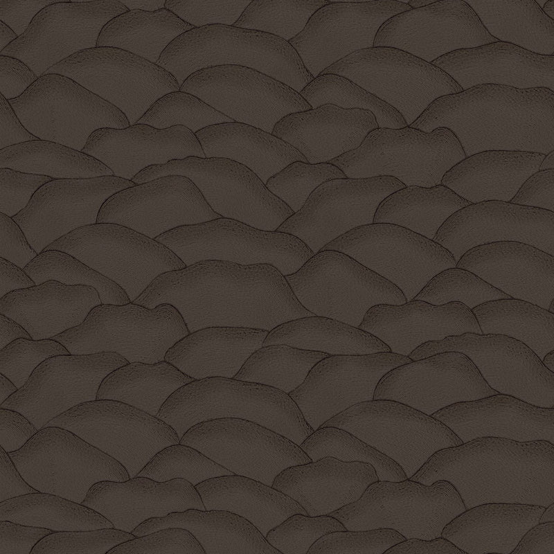 76971732 Ondula Ébène Broderies Wallpaper by Casamance