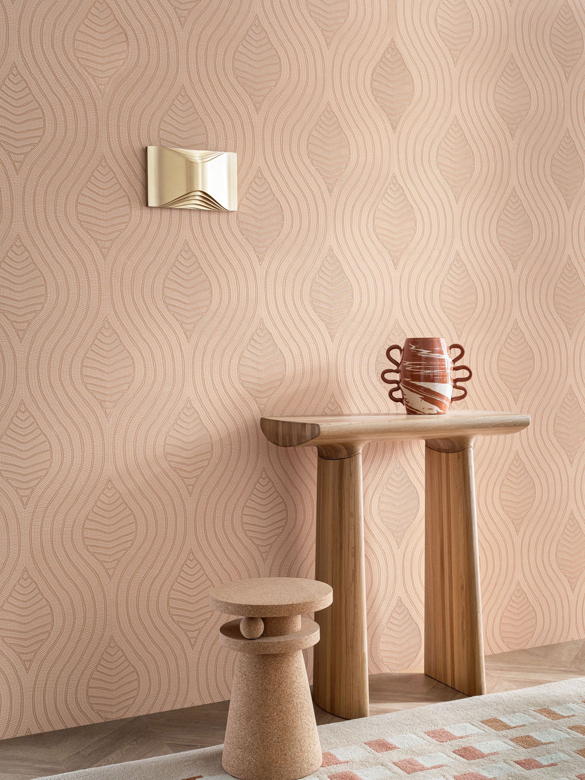 76993262 Brodelia Nude Broderies Wallpaper by Casamance