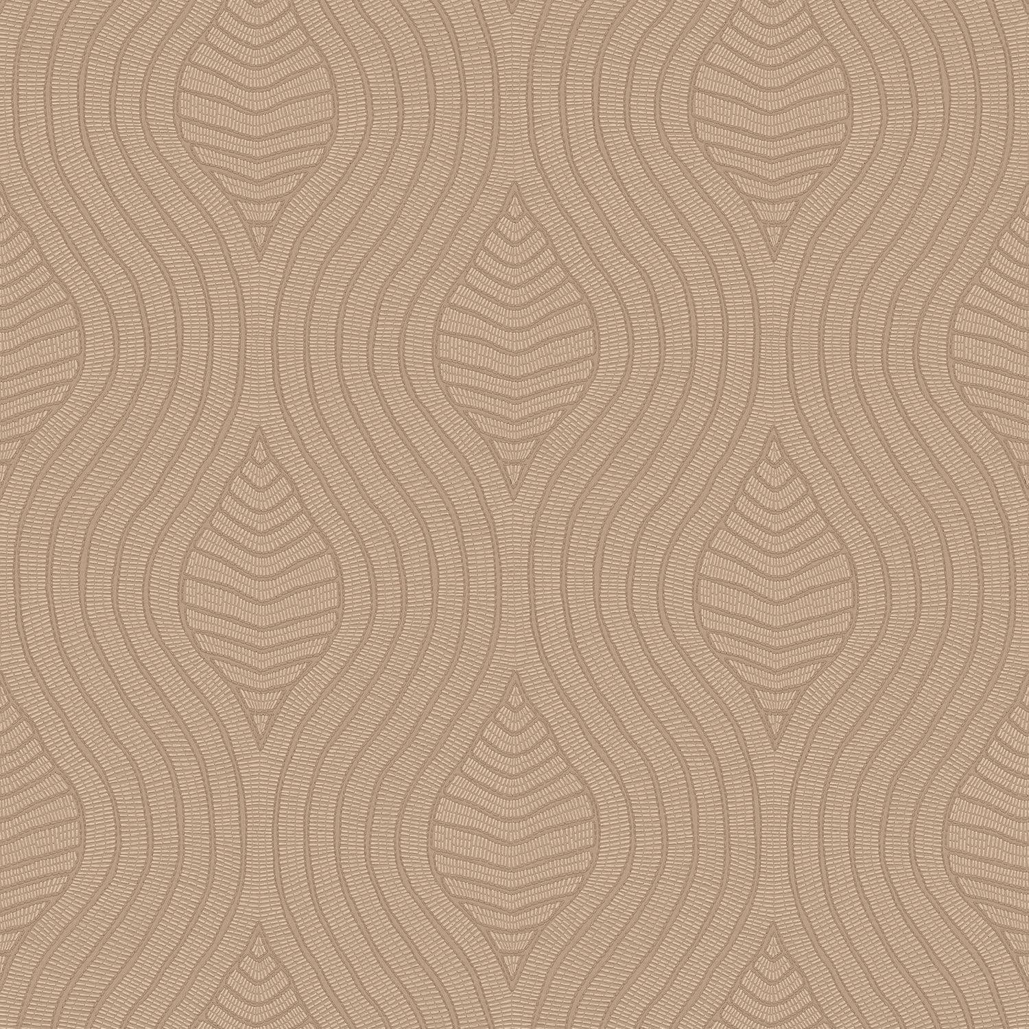 76993364 Brodelia Praliné Broderies Wallpaper by Casamance
