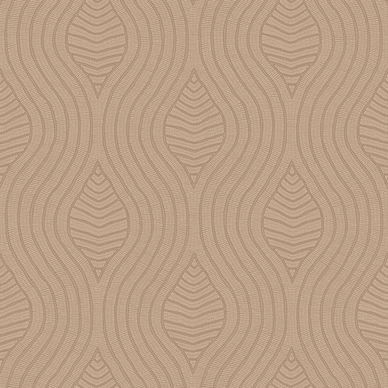 76993364 Brodelia Praliné Broderies Wallpaper by Casamance