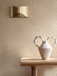 76993364 Brodelia Praliné Broderies Wallpaper by Casamance