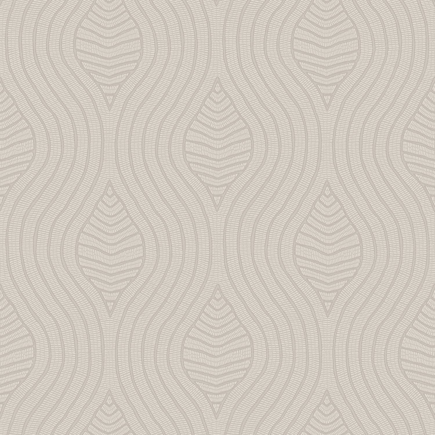 76993466 Brodelia Grège Broderies Wallpaper by Casamance