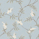 Floral Tree Light Blue and Green Adorn Wallpaper by Boråstapeter