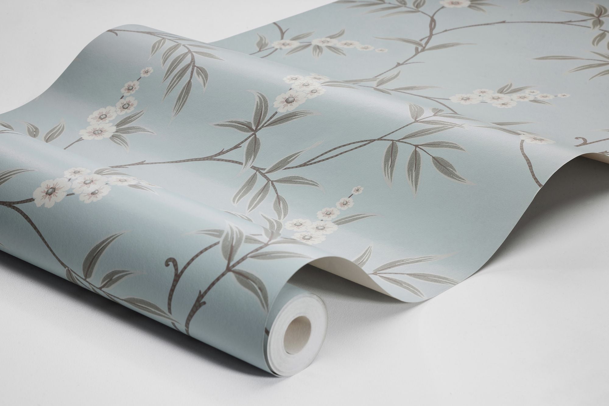 7762 Floral Tree Light Blue and Green Adorn Wallpaper by Boråstapeter
