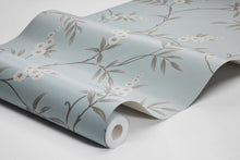 7762 Floral Tree Light Blue and Green Adorn Wallpaper by Boråstapeter