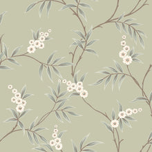 7763 Floral Tree Light Green and White Adorn Wallpaper by Boråstapeter