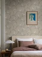 7763 Floral Tree Light Green and White Adorn Wallpaper by Boråstapeter