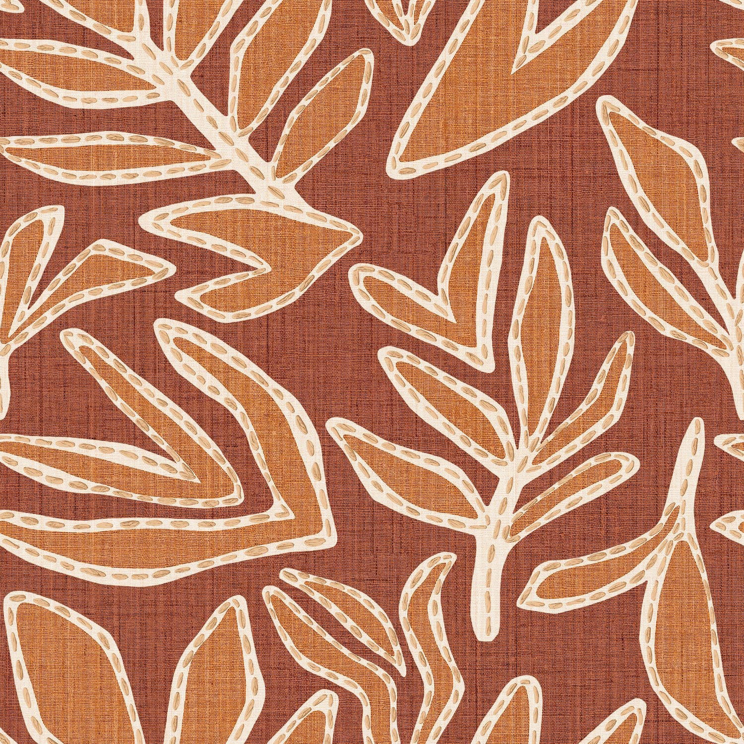 77640406 Lanzea Terracotta/Safran Wallpaper by Casamance