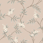 7764 Floral Tree Light Pink and Green Adorn Wallpaper by Boråstapeter