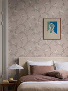 7764 Floral Tree Light Pink and Green Adorn Wallpaper by Boråstapeter