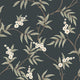 Floral Tree Black and Green Adorn Wallpaper by Boråstapeter