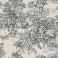 Toile de Jouy Black and Beige Adorn Wallpaper by Boråstapeter