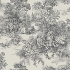 7766 Toile de Jouy Black and Beige Adorn Wallpaper by Boråstapeter