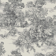 7766 Toile de Jouy Black and Beige Adorn Wallpaper by Boråstapeter