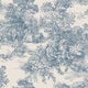 Toile de Jouy Light Blue and Beige Adorn Wallpaper by Boråstapeter