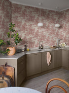 7768 Toile de Jouy Light Red and Beige Adorn Wallpaper by Boråstapeter
