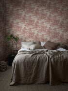 7768 Toile de Jouy Light Red and Beige Adorn Wallpaper by Boråstapeter