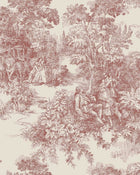 7768 Toile de Jouy Light Red and Beige Adorn Wallpaper by Boråstapeter
