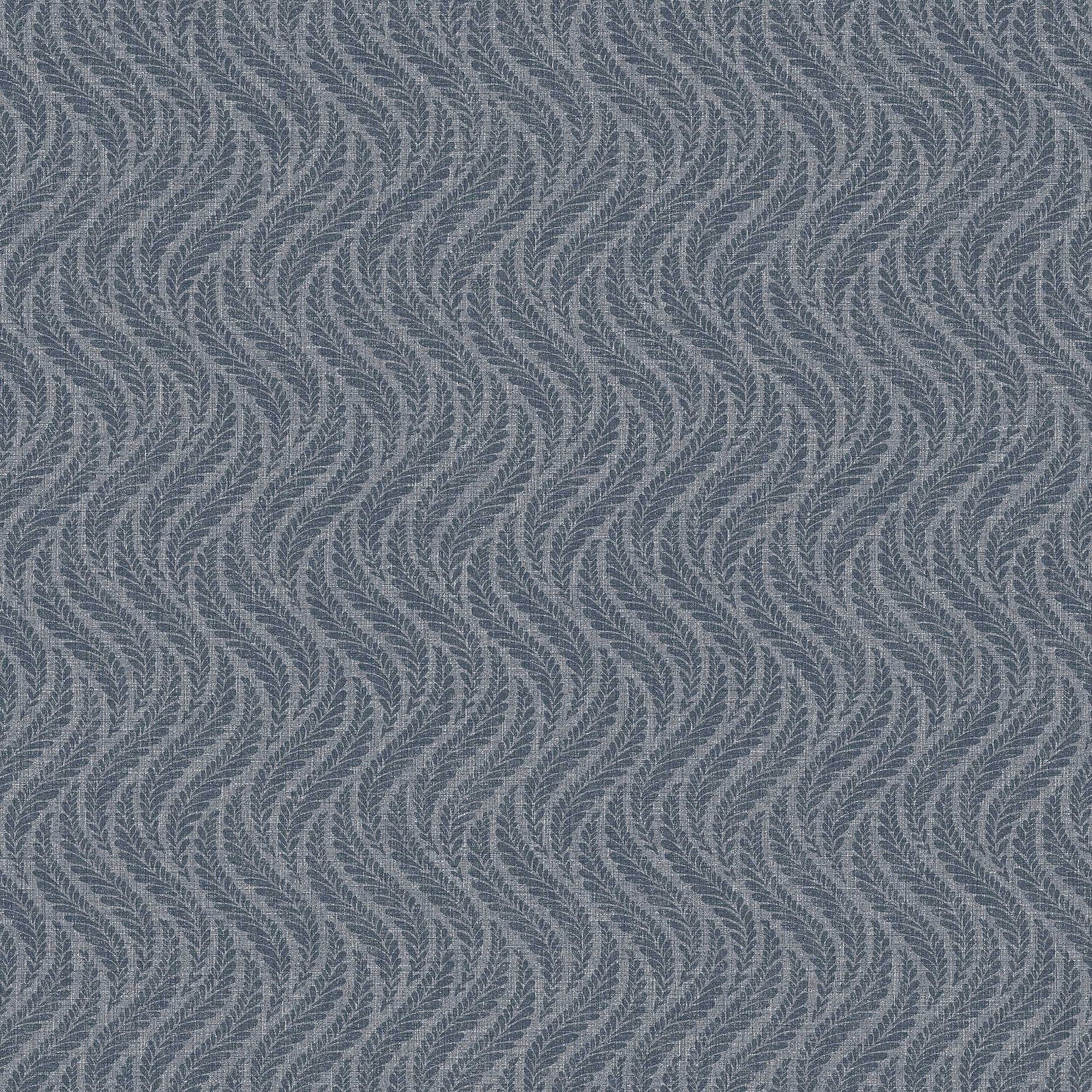 7773 Little Fern Dark Blue Adorn Wallpaper by Boråstapeter