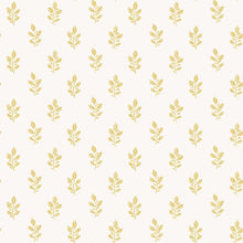 7774 Little Oak Light Yellow and White Adorn Wallpaper by Boråstapeter