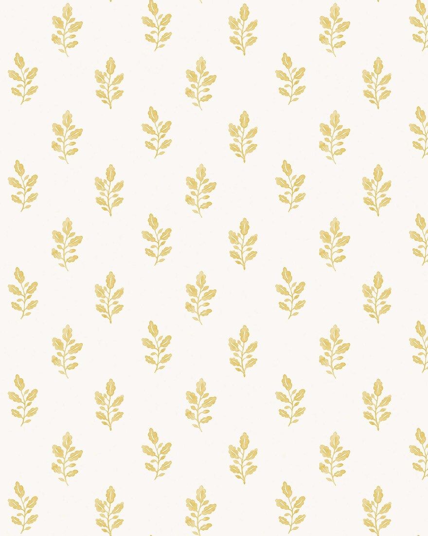 7774 Little Oak Light Yellow and White Adorn Wallpaper by Boråstapeter