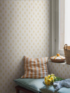 7774 Little Oak Light Yellow and White Adorn Wallpaper by Boråstapeter