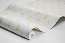 7774 Little Oak Light Yellow and White Adorn Wallpaper by Boråstapeter
