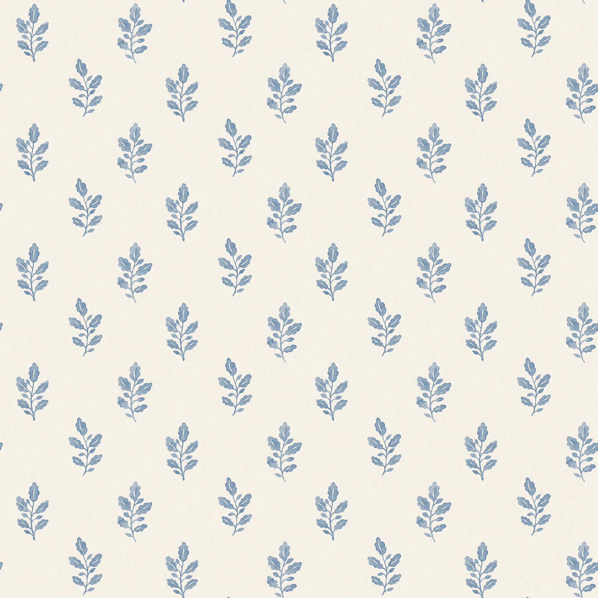 7775 Little Oak Light Blue and Beige Adorn Wallpaper by Boråstapeter