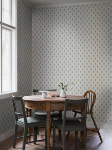 7775 Little Oak Light Blue and Beige Adorn Wallpaper by Boråstapeter