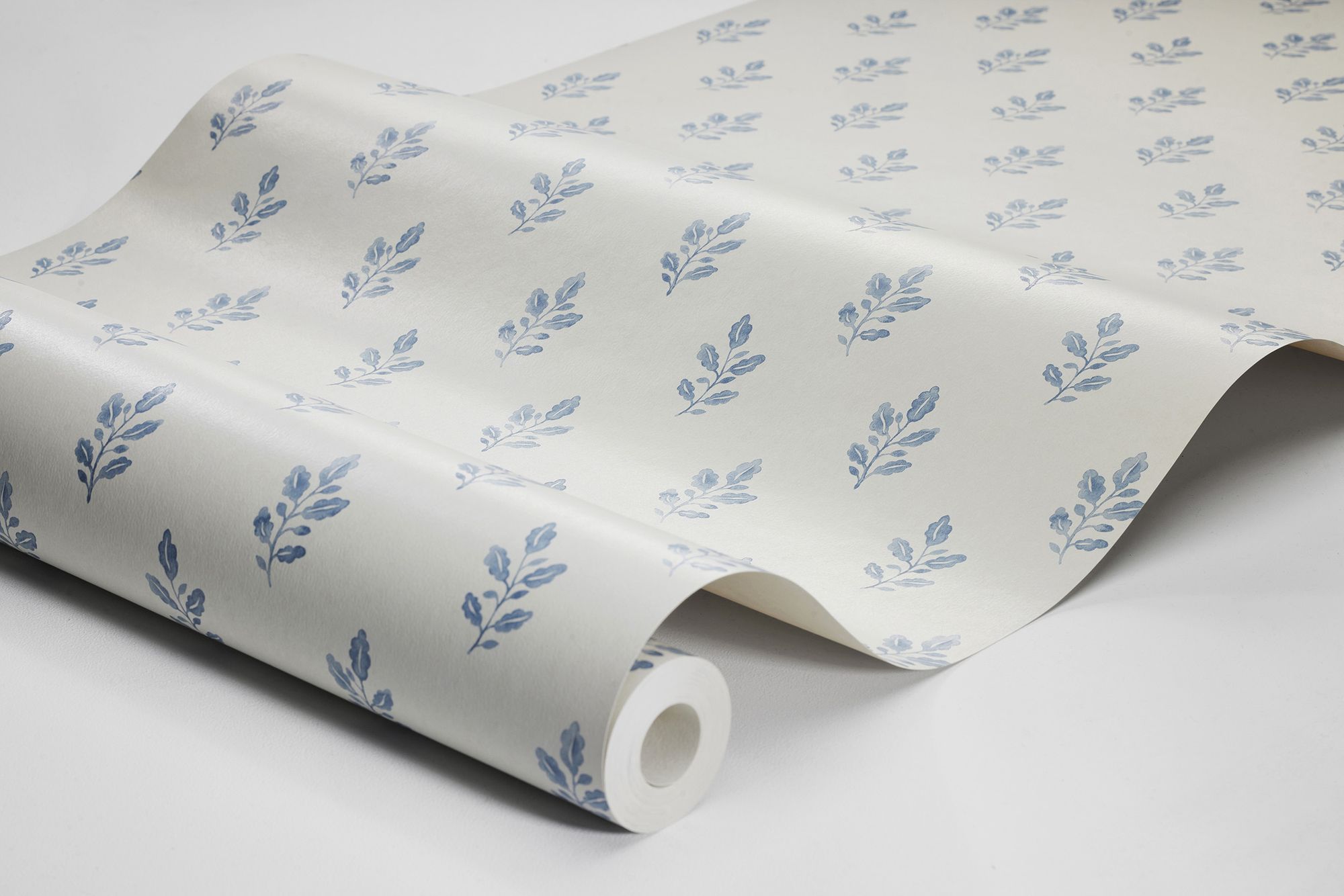 7775 Little Oak Light Blue and Beige Adorn Wallpaper by Boråstapeter