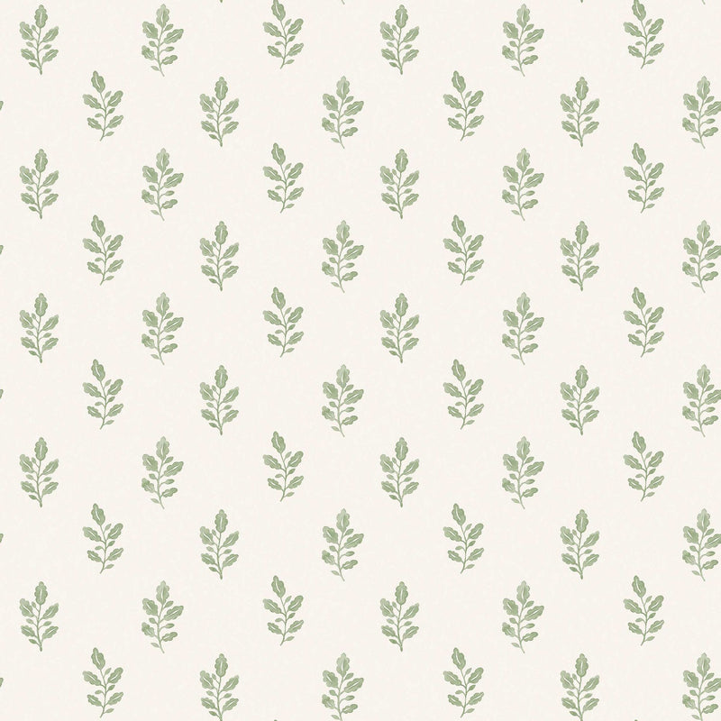 7776 Little Oak Light Green and Beige Adorn Wallpaper by Boråstapeter